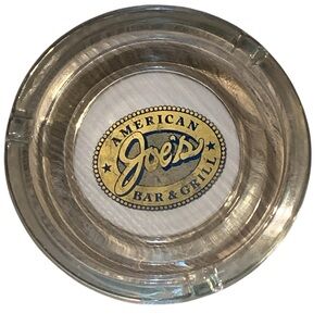 Vintage JOE’S AMERICAN BAR & GRILL Glass Advertising Ashtray - Restaurant Ware